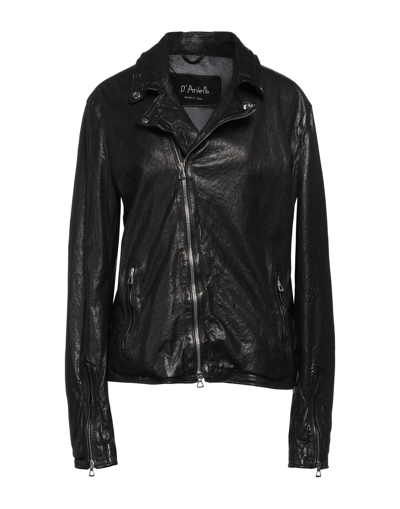 Shop D'aniello Woman Jacket Black Size 14 Soft Leather