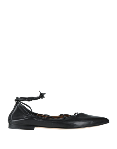 Shop Anna F . Woman Ballet Flats Black Size 6 Soft Leather