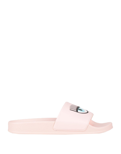 Shop Chiara Ferragni Woman Sandals Pink Size 6 Textile Fibers