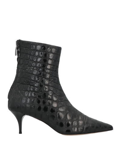 Shop Amen Woman Ankle Boots Black Size 11 Soft Leather
