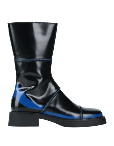 Shop E8 By Miista Dahlia Black & Blue Ankle Boots Woman Boot Black Size 7.5 Calfskin