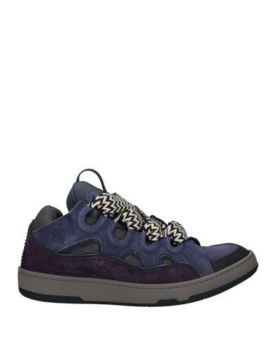Shop Lanvin Sneakers In Dark Purple