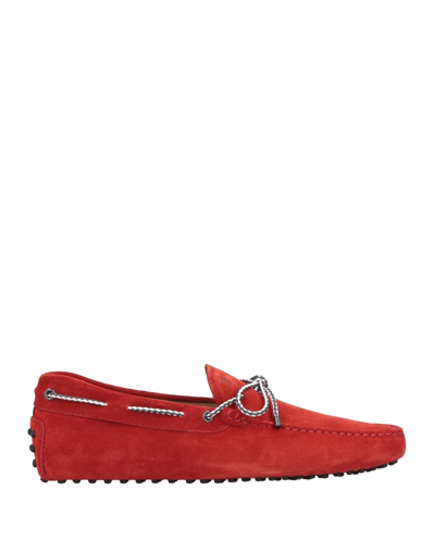Shop Tod's Man Loafers Brick Red Size 8 Soft Leather