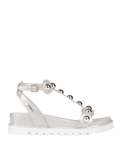 Shop Bugatti Sandals In Silver