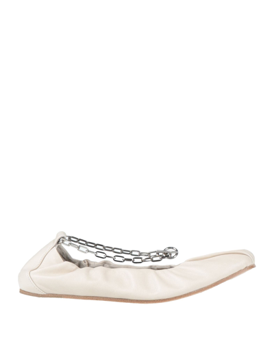 Shop Vic Matie Vic Matiē Woman Ballet Flats Ivory Size 8 Soft Leather In White