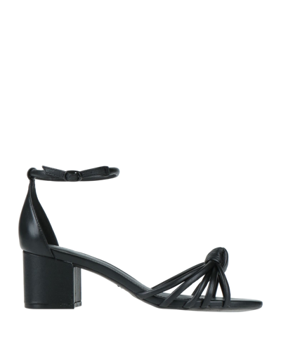 Shop Arezzo Woman Sandals Black Size 7 Soft Leather