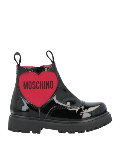 Shop Moschino Teen Ankle Boots In Black
