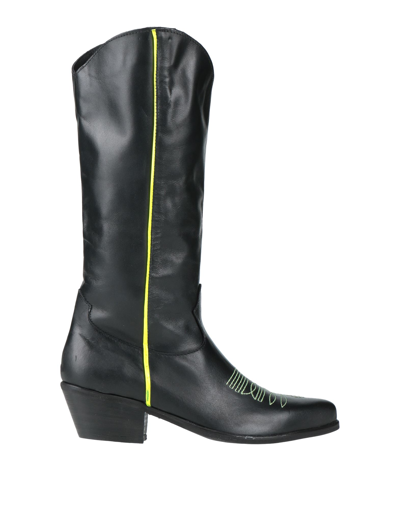 Shop Geneve Woman Knee Boots Black Size 8 Soft Leather