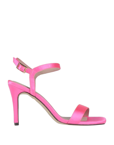 Shop Menbur Woman Sandals Fuchsia Size 7 Textile Fibers In Pink