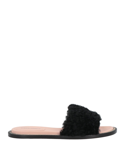Shop Alberta Ferretti Woman Sandals Black Size 5 Shearling