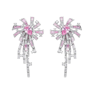 Shop Nana Jacqueline Candace Tassel Earrings (pink) (final Sale)