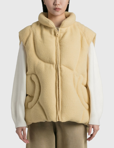 Shop Ader Error Clade Puffer Vest In Yellow