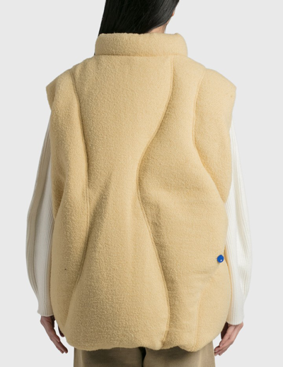 Shop Ader Error Clade Puffer Vest In Yellow