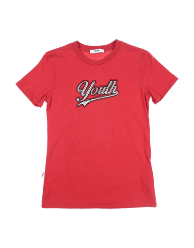 Shop Msgm Toddler Girl T-shirt Red Size 6 Cotton
