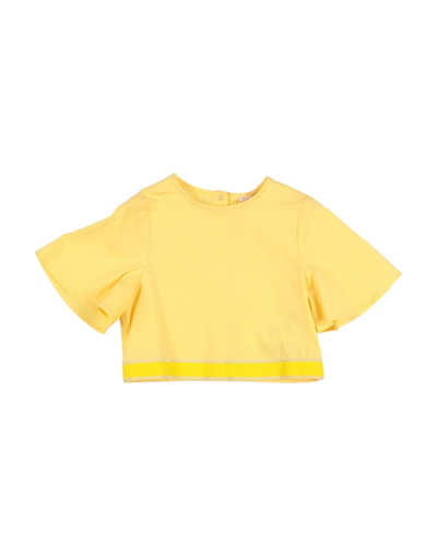Shop Elisabetta Franchi Toddler Girl Top Yellow Size 6 Cotton, Elastane