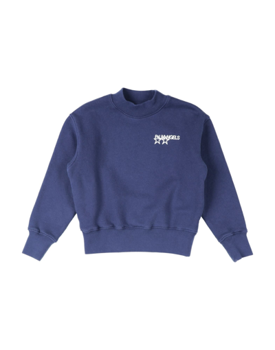 Shop Palm Angels Toddler Boy Sweatshirt Midnight Blue Size 6 Cotton, Elastane