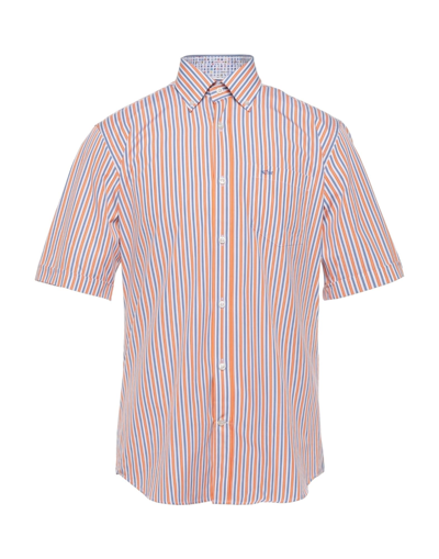 Shop Paul & Shark Man Shirt Orange Size 15 ¾ Cotton