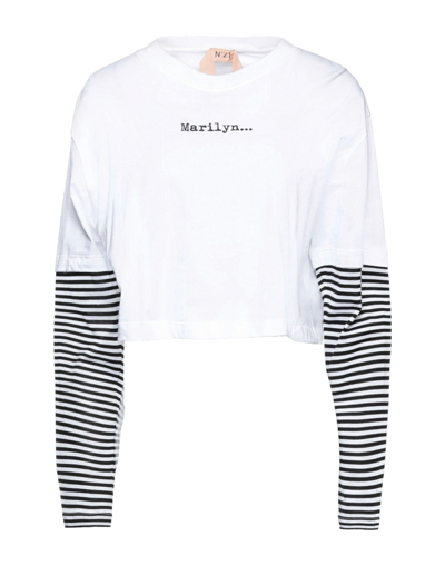 Shop Ndegree21 Woman T-shirt White Size 8 Cotton