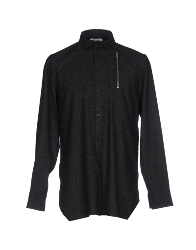 Shop Berna Man Shirt Steel Grey Size S Polyester, Polyamide, Wool