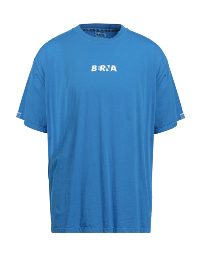 Shop Berna Man T-shirt Azure Size 3 Organic Cotton In Blue