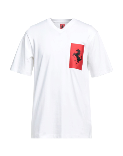 Shop Ferrari Man T-shirt White Size Xxl Cotton