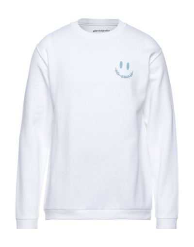 Shop Elevenparis Eleven Paris Man Sweatshirt White Size Xl Cotton, Polyester