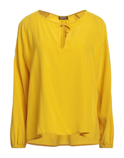 Shop Maliparmi Malìparmi Woman Top Yellow Size 4 Silk