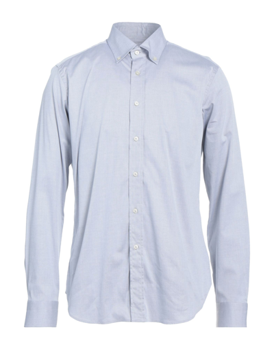 Shop Robert Friedman Man Shirt Light Grey Size 15 ½ Cotton, Elastane