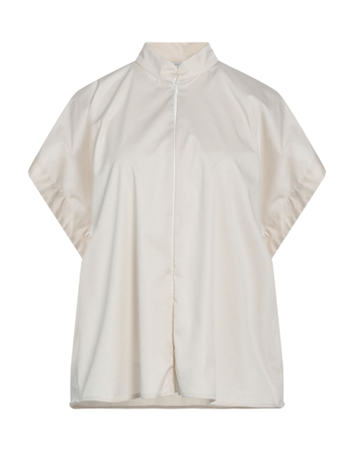 Shop Jijil Woman Shirt Beige Size 6 Cotton, Polyamide, Elastane