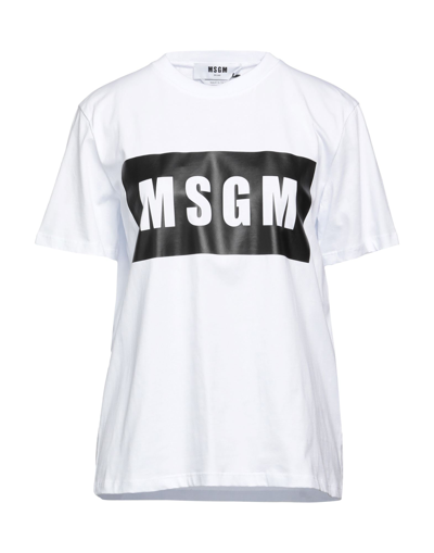 Shop Msgm Woman T-shirt White Size Xs Cotton