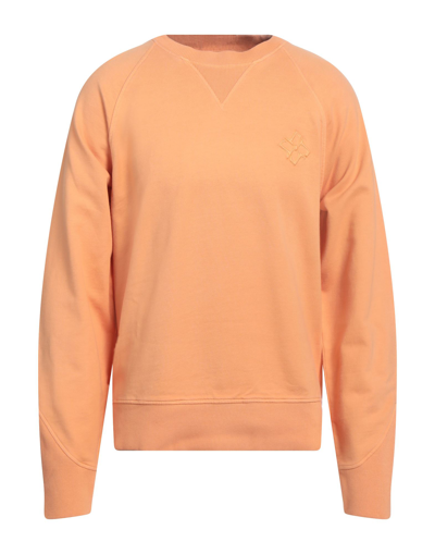 Shop Tagliatore Man Sweatshirt Orange Size S Cotton