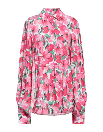 Shop Jijil Woman Shirt Fuchsia Size 8 Viscose In Pink
