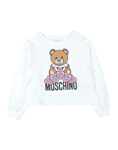 Shop Moschino Kid Toddler Girl Sweatshirt Ivory Size 6 Cotton, Elastane In White