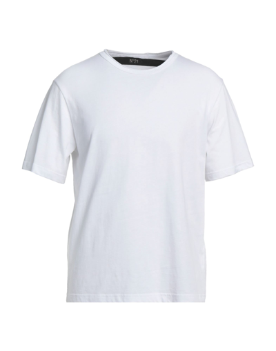 Shop Ndegree21 Man T-shirt White Size S Cotton