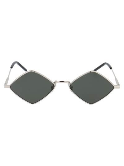 Shop Saint Laurent Sunglasses In 001 Silver Silver Grey