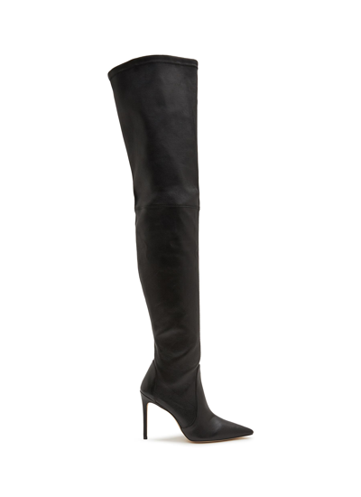 Shop Stuart Weitzman ‘ultrastuart' Leather Thigh High Boots In Black