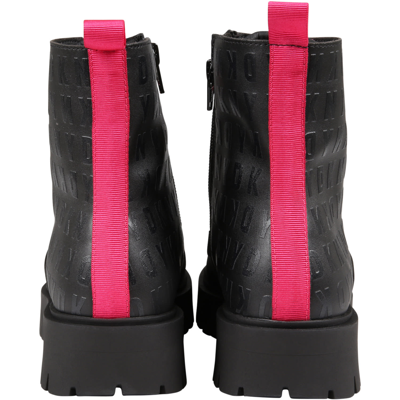 Shop Dkny Black Boots For Girl With Logos