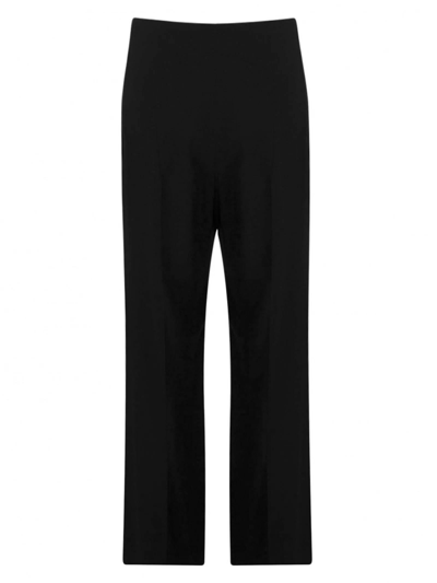 Shop Patou Black Virgin Wool-cashmere Blend Trousers In Nero