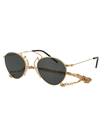 Shop Gucci Gg1034s Sunglasses In 002 Gold Gold Grey