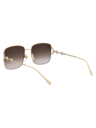 Shop Gucci Gg1018sk Sunglasses In 003 Gold Gold Brown