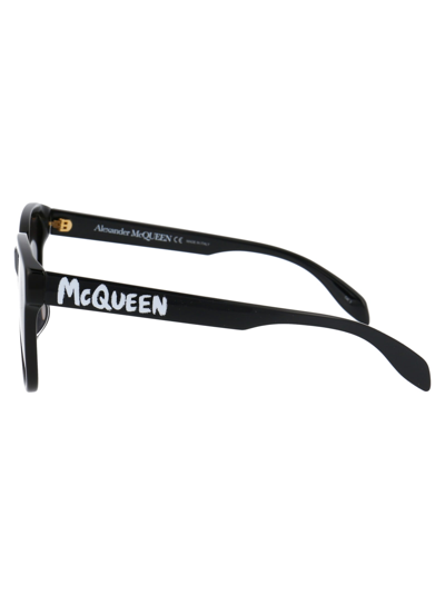 Shop Alexander Mcqueen Am0331sk Sunglasses In 001 Black Black Grey