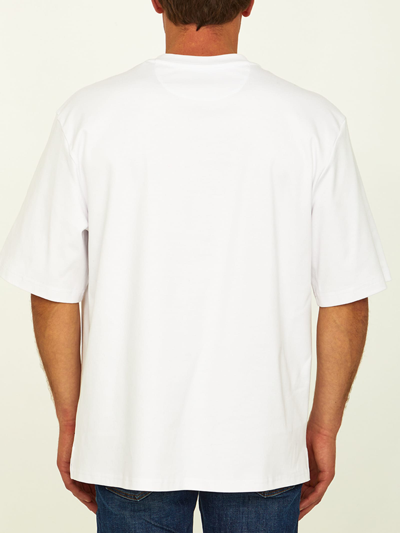 Shop Fendi White Jersey T-shirt In Cream
