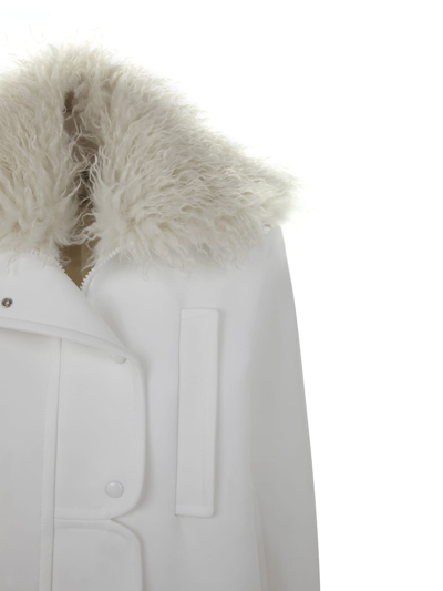 Shop Courrèges Tech Twill Parka Coat In Heritage White