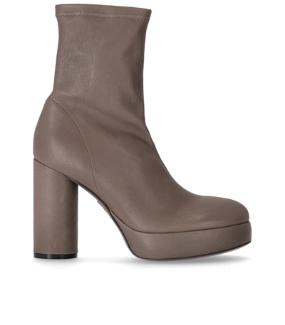 Shop Vic Matie Vic Matié Pulp Mud Sock Heeled Ankle Boot In Fango