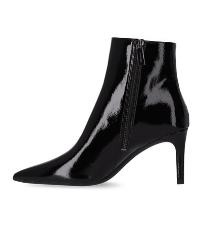Shop Michael Kors Polished Pointed Toe Ankle Boots In Nero