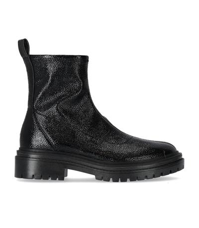 Shop Michael Kors Comet Black Sock Ankle Boot In Nero