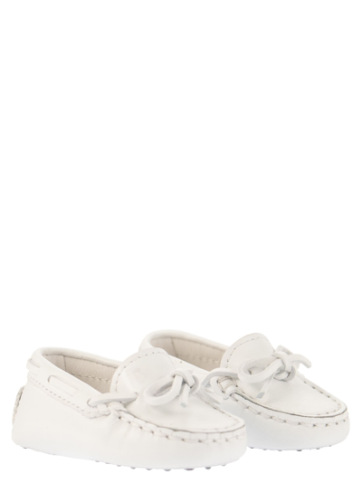 Shop Tod's Gommino Leather Moccasin In White