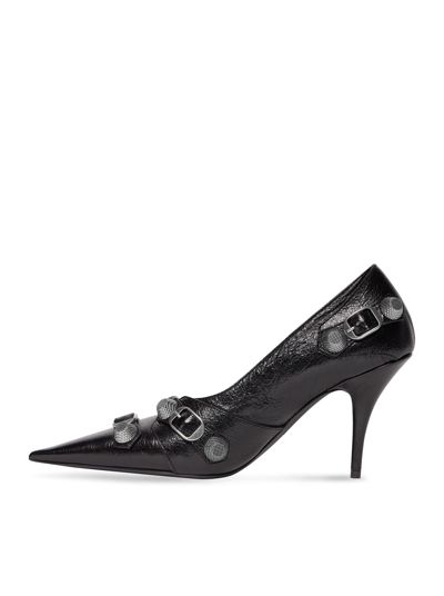 Shop Balenciaga Cagole Pump H90 In Black Aged Nikel