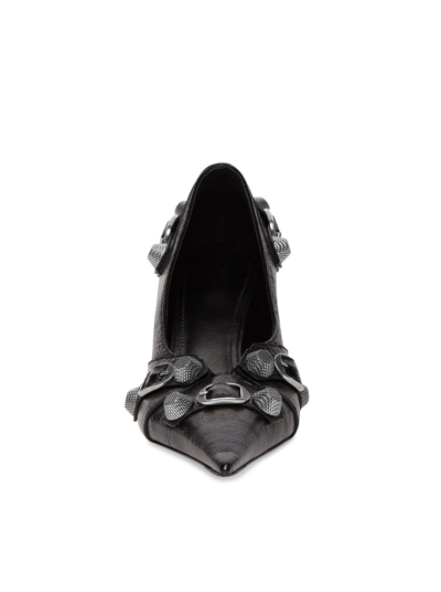 Shop Balenciaga Cagole Pump H90 In Black Aged Nikel