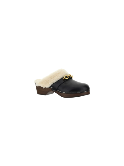 Shop Saint Laurent Toff Clogs In Nero